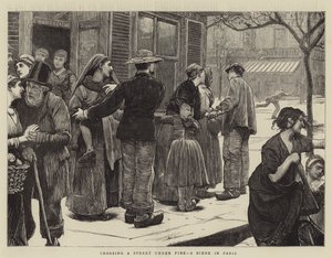 Een Straat Oversteken onder Vuur, een Scene in Parijs